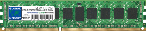 1GB DDR3 800/1066/1333MHz 240-PIN ECC REGISTERED DIMM (RDIMM) MEMORY RAM FOR SERVERS/WORKSTATIONS/MOTHERBOARDS (1 RANK NON-CHIPKILL)
